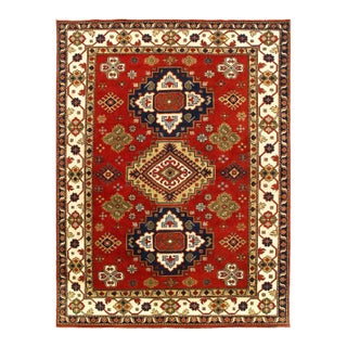 2020s Fine Hand Knotted Kazak Design For Sale