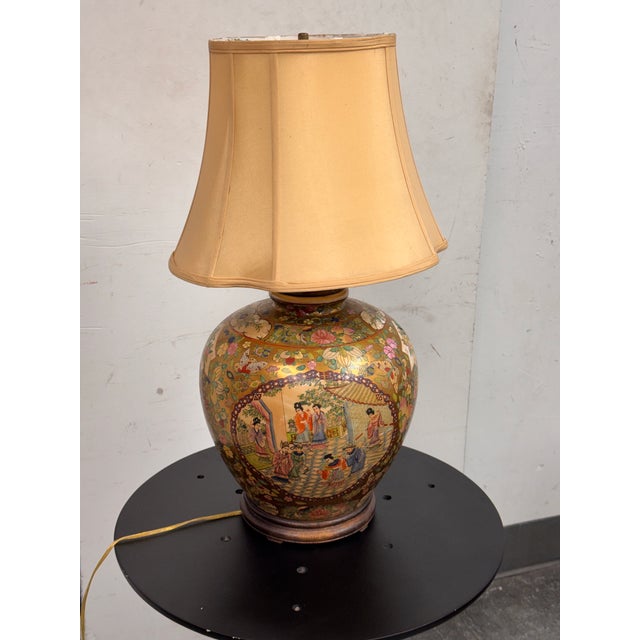 Kalart Satsuma Style Porcelain Table Lamp For Sale In San Francisco - Image 6 of 12