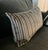 Grey Stripe Tones Velvet Lumbar Pillow Cover For Sale - Image 4 of 4