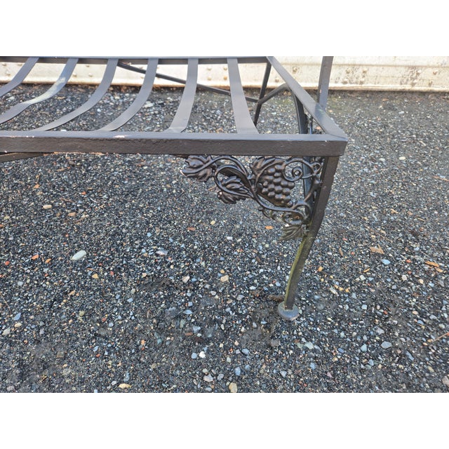 Late 20th Century Wrought Iron Patio Furniture Set, 5 Pieces For Sale In New York - Image 6 of 13