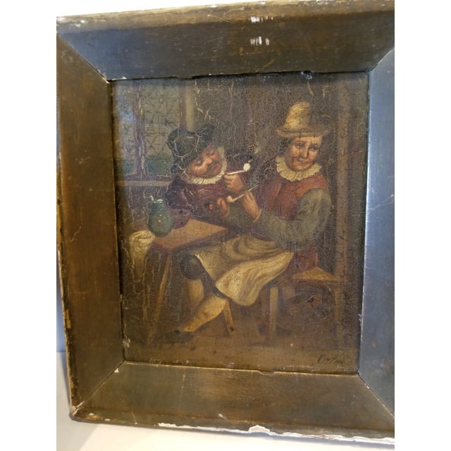 Metal Early 19th Century Dutch Paintings - a Pair For Sale - Image 7 of 8