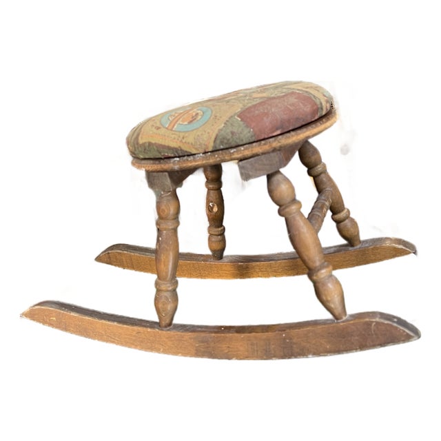 1970s Petite Milking Stool Rocking Chair For Sale