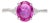 Gia Certified 2.31 Carat Pink Sapphire Oval & Diamond 3-Stone Ring, Size 6.5 For Sale