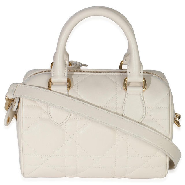 Christian Dior Dusty Ivory Macrocannage Calfskin Dior Groove 20 Bag For Sale - Image 4 of 9