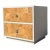 1970s Faux-Burl Laminate Nightstand With Chrome Pulls For Sale