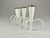 White Candleholders by Gunnar Ander for Ystad-Metall, Sweden, 1950s, Set of 4, in Very Good conditions. Designed 1950 to...