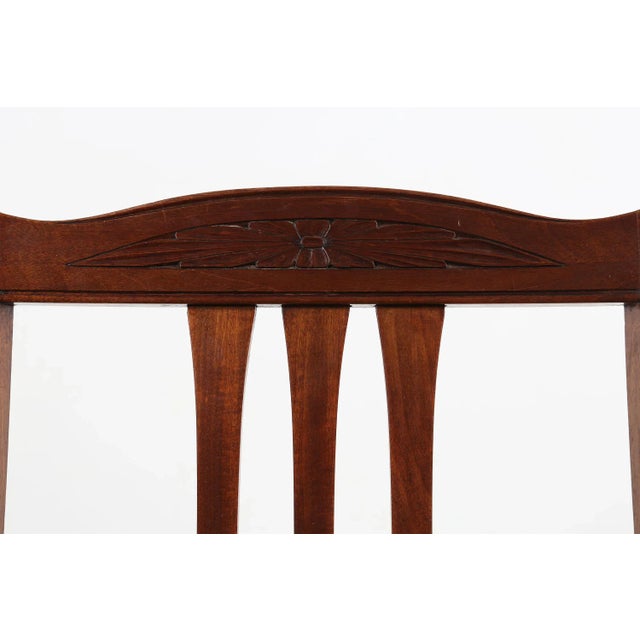 Brown Wooden Armchair, 1890s For Sale - Image 9 of 11