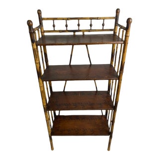 19th Century English Bamboo Open Etagere For Sale