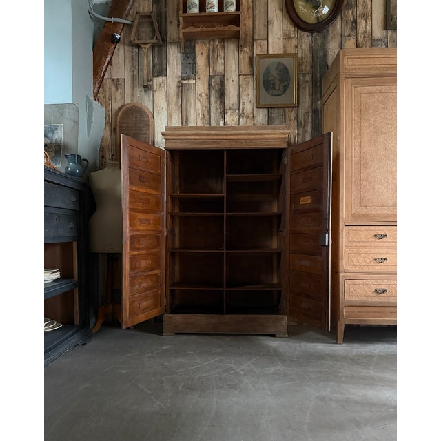 Vintage Notarys Cabinet in Oak, 1920s For Sale - Image 3 of 13