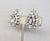 Vintage Signed Mazer Brothers Rhodium Plated Clear Rhinestone Clip Earrings-2 Pieces For Sale In Philadelphia - Image 6 of 7
