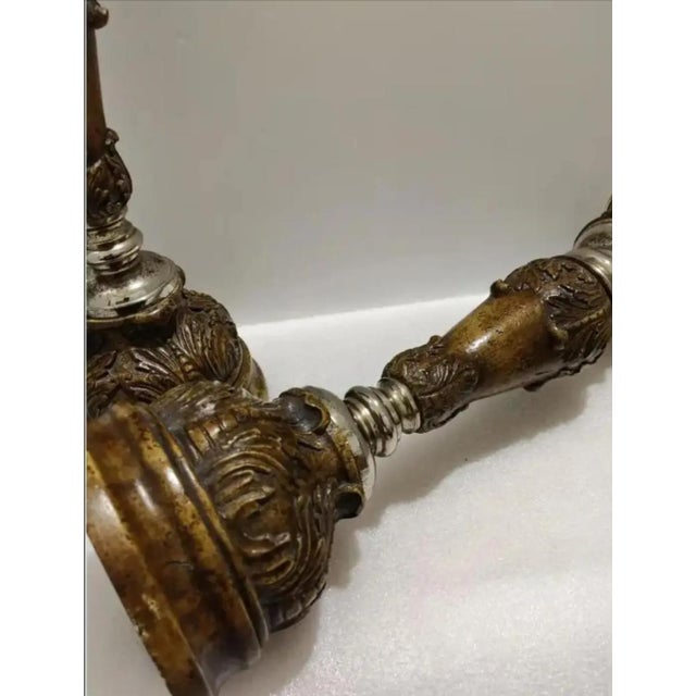 Maitland - Smith Late 20th Century Ornate Maitland-Smith Hand-Carved Candle Holders ~ Set of 3 For Sale - Image 4 of 10