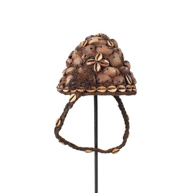 Early 20th Century Lega Bwami Society Shell Hat For Sale