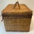 Mid 20th Century Vintage Wicker Basket or Sewing Box With Lid For Sale - Image 5 of 9