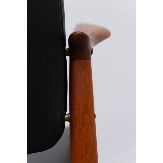 Black Danish Teak Captains Chair by Erik Buch for Ørum, 1960s For Sale - Image 8 of 18