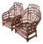 Vintage High Back Brighton Rattan Lounge Chairs - A Pair For Sale