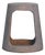 Distressed Wood Open-Shelf Side Table For Sale