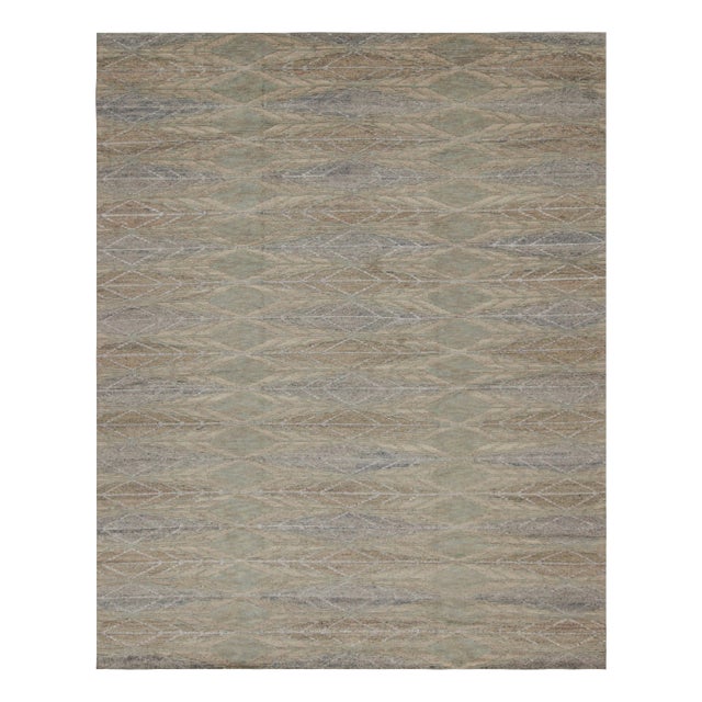 Beige 2010s Rug & Kilim’s Scandinavian Style Rug in Beige, Brown & Gray Geometric Patterns For Sale - Image 8 of 8