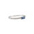 Modern 14k White Gold 0.19 CTW Baguette Sapphire Pave Diamond Stacking Band Ring, Size 7 For Sale - Image 3 of 8