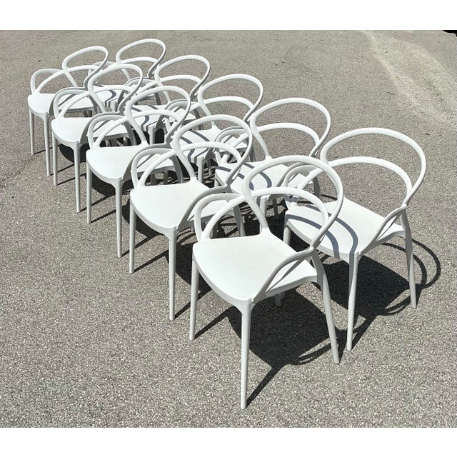 Early 21st Century Vintage Set of 10 Mila Stacking Chairs by Siesta For Sale - Image 5 of 10