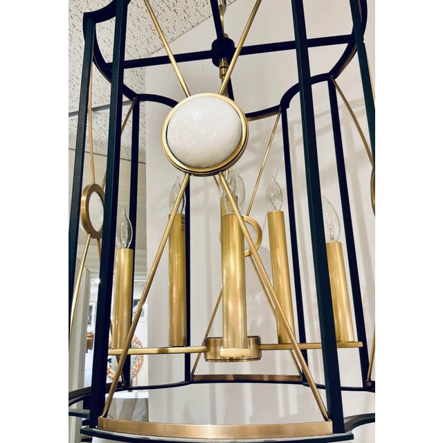 Modern Hudson Valley Modern Black and Gold Cresson Pendant/Lantern For Sale - Image 3 of 5