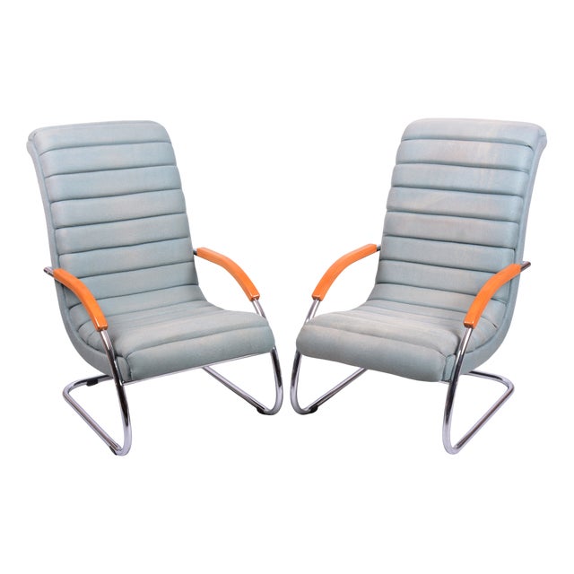 Bauhaus Lounge Chairs from Slezak Factories, 1930s, Set of 2 For Sale