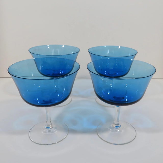 Mediterranean Blue Sherbets, Set of 4 For Sale - Image 4 of 7
