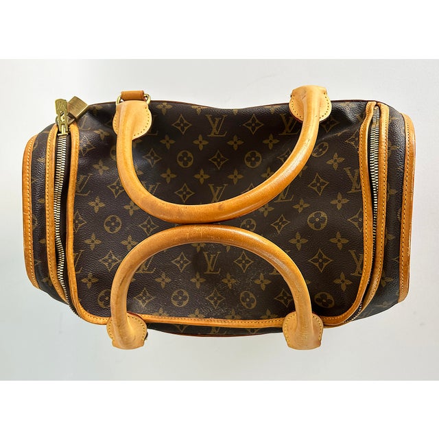 Louis Vuitton Monogrammed Pet Carrier, Canvas, Cowhide, Mesh Window & Lining For Sale In Miami - Image 6 of 17