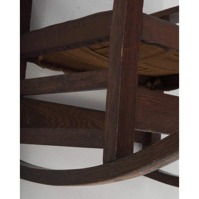 1900s Vintage Gustav Stickley Craftsman Furniture Child's Rocking Chair For Sale - Image 12 of 13