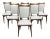 French Mid-Century Modern 1960's Walnut Dining Chairs - Set of 6 For Sale