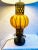 1960s Mid-Century Amber Murano Caged Glass Lamp Attributed to Seguso For Sale - Image 10 of 12