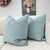 Contemporary Elegant European Mohair Blend Celeste Blue 20" Pillows - A Pair For Sale - Image 3 of 5