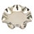 Vintage Silvered Mirrored Glass Ruffled Bowl, 1960's For Sale