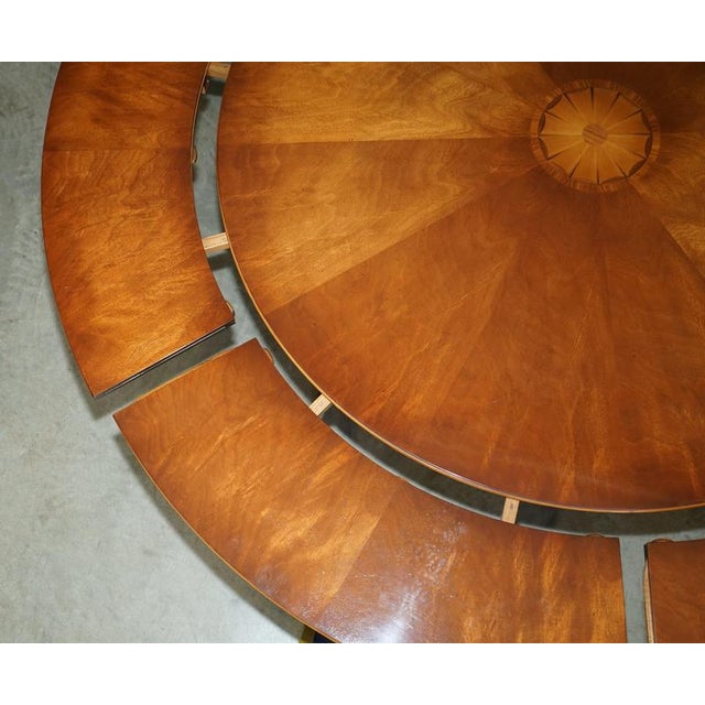Burr Walnut Jupe Extending Dining Table with Leaf Box from Bevan Funnell For Sale - Image 16 of 18