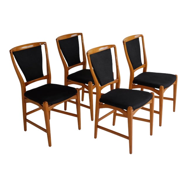 1950s Set of 4 Swedish Dining Chairs For Sale