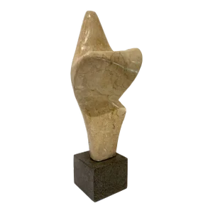 Modern Abstract Cream Marble Sculpture