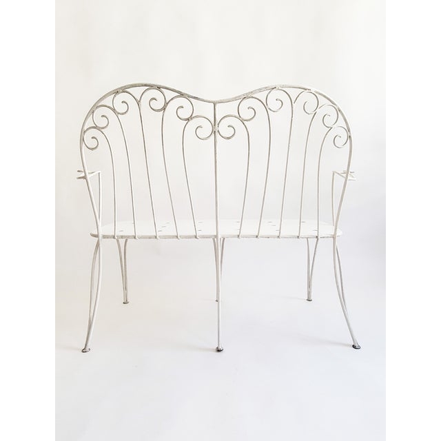 Lovely and exemplary Austrian mid-century modern garden bench by renowned garden furniture maker Karasek / Vienna from the...