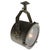 Vintage Industrial Clear Striped Glass Wall Ceiling Spotlight, 1950s For Sale - Image 6 of 6