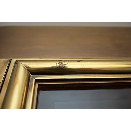 1970s Mid Century Mastercraft Brass Vitrine Cabinets - Pair For Sale - Image 12 of 12