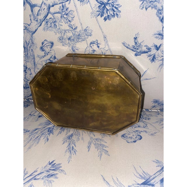 Antique Brass Lidded Box For Sale - Image 10 of 12