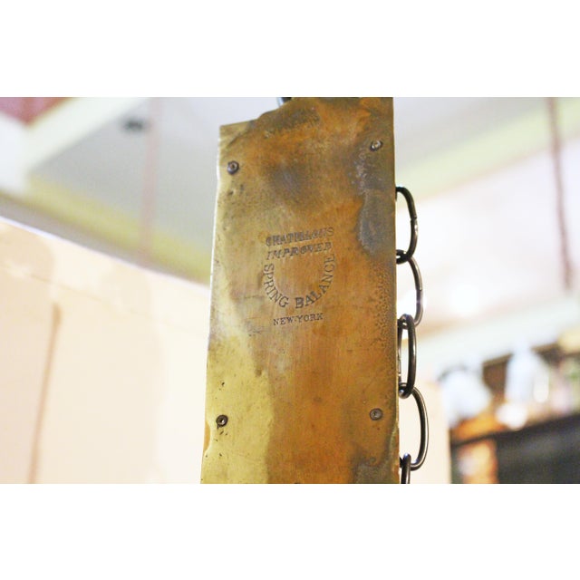 Late 19th Century Late 19th-Early 20th Century American Brass and Iron Spring Balance Scale For Sale - Image 5 of 9