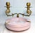 This vintage ashtray is a rare find, hailing from Florence Italy with a unique design featuring pate sur pate Italian pink...