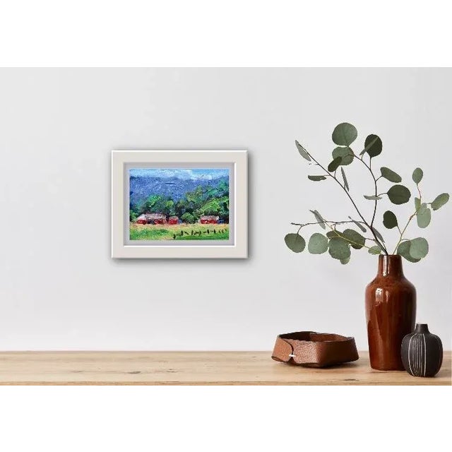 2020s "Reno Nevada Farm" Contemporary Impressionist Style Landscape Oil Painting For Sale - Image 5 of 12