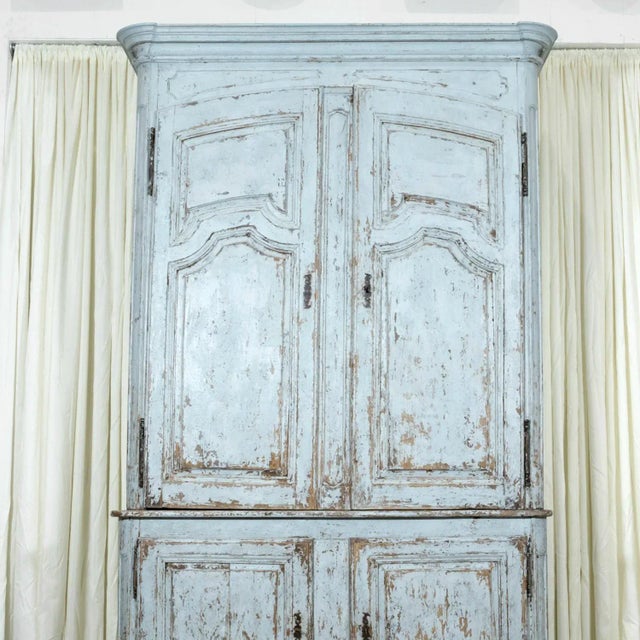Large 17th Century French Louis XIV Period Painted Buffet Deux Corps For Sale - Image 4 of 12
