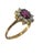 Gold Mid Century 18k Yellow Gold Ruby & Diamond Ring Size 8. For Sale - Image 8 of 12
