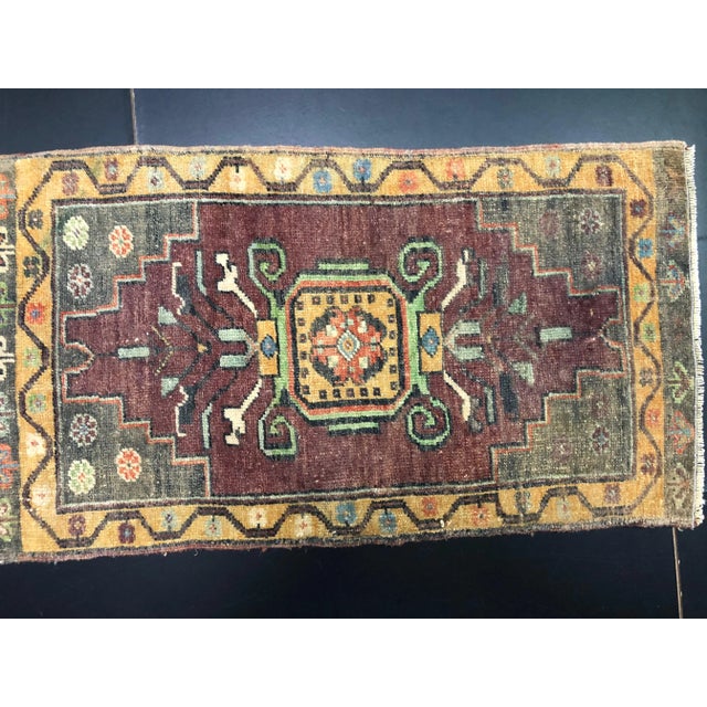 Handmade wool and cotton rug in Turkish Anatolia Small Rug, Vintage Oushak Rug, Turkish Vintage Anatolian Rug, Handmade...