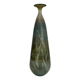 Dragonfly Studio Glass Vase by W. Schmid for Zwiesel, Germany, 1982 For Sale