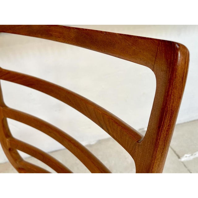 Wood Danish Teak Model 82 High Back Side Chair by Niels O. Møller, 1960s For Sale - Image 7 of 14