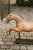 Folk Art Vintage 1940s Folk Art Painted Iron Child Riding Horse Mounted on Custom Base For Sale - Image 3 of 12
