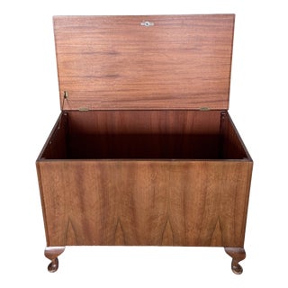 Vintage Walnut Blanket Box from Sutcliffe of Todmorden For Sale