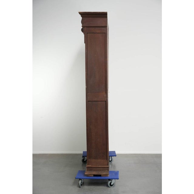 Antique Early 20th century Dutch Oak Bookcase For Sale - Image 4 of 10